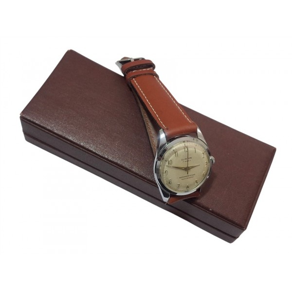 Clinton Saat Clinton Kurmalı Kol Saati Vintage Clinton 17 Jewel Mechanical Watch in Box