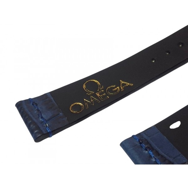 Omega Kordon Omega 19x16mm El Yapımı Krokodil Deri Kordon Handmade Omega Watch Strap Watch Band