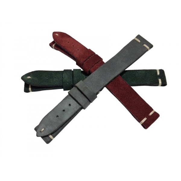 18mm Deri Saat Kordonu Antika Vintage Saatlerinize Değer Katacak Süed Doku Saat Kordonu