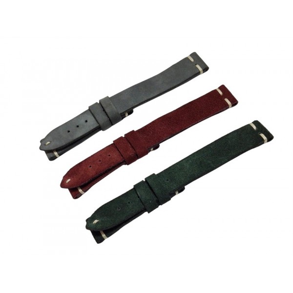 18mm Deri Saat Kordonu Antika Vintage Saatlerinize Değer Katacak Süed Doku Saat Kordonu