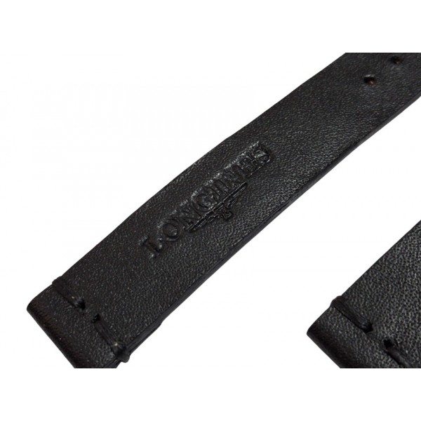 Longines Kordon Longines 18mm Deri Kordon Siyah Handmade Leather Watch Strap Watch Band Black Leather New