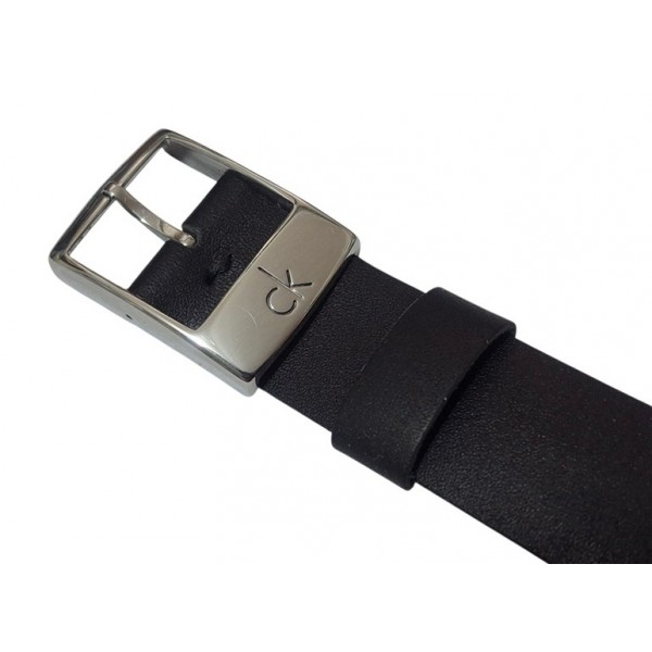 Calvin Klein 20mm Deri Kordon Handmade  Watch Strap Zulu Watch Band Black Leather