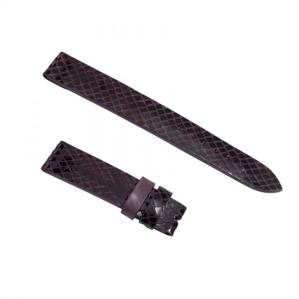 Nacar Kordon Nacar Saat Kordonu 18x16mm Deri Saat Kordonu Mor