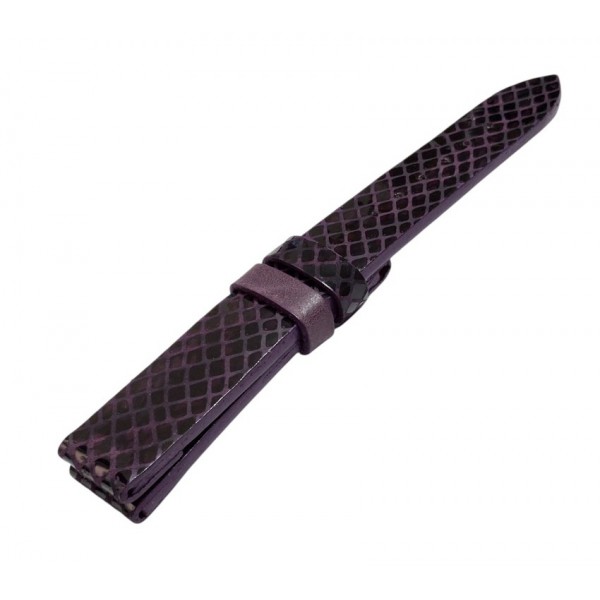 Nacar Kordon Nacar Saat Kordonu 18x16mm Deri Saat Kordonu Mor
