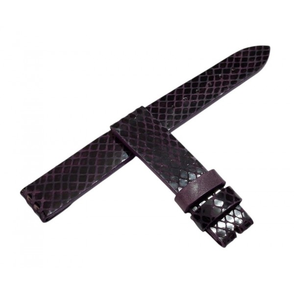 Nacar Kordon Nacar Saat Kordonu 18x16mm Deri Saat Kordonu Mor