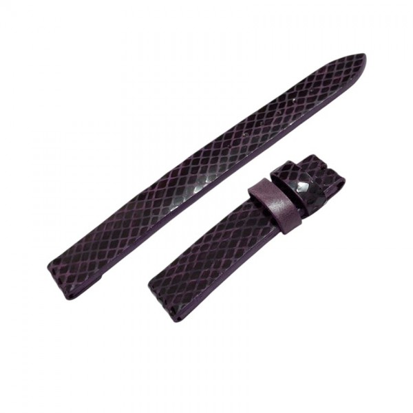 Nacar Kordon Nacar Saat Kordonu 18x16mm Deri Saat Kordonu Mor