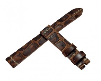 Deri Saat Kordonu 18x16mm Kahve Kor..