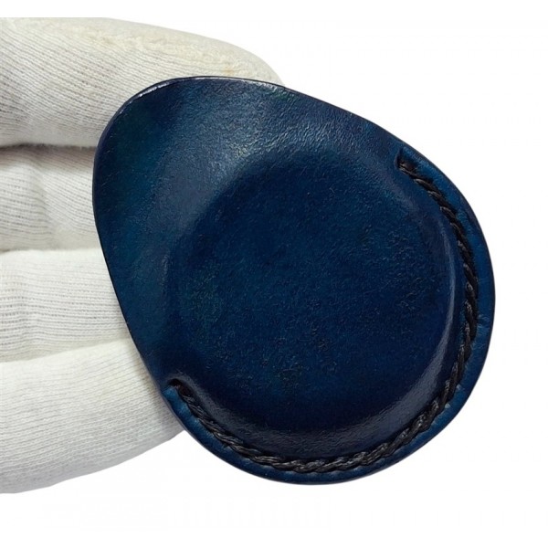 Cep Saati Kılıfı Zenith Logolu Kabartma Full Vegetal Deri Gece Mavi Zenith Cep Saati Kılıfı Pocket Watch Leather Case Swiss