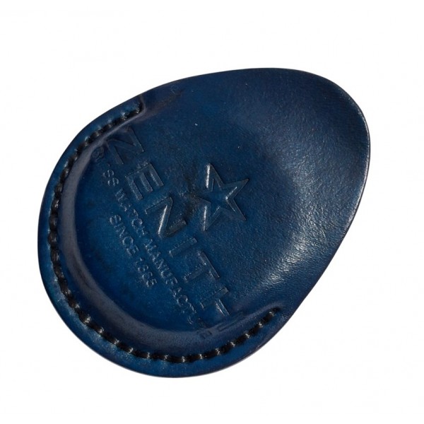 Cep Saati Kılıfı Zenith Logolu Kabartma Full Vegetal Deri Gece Mavi Zenith Cep Saati Kılıfı Pocket Watch Leather Case Swiss