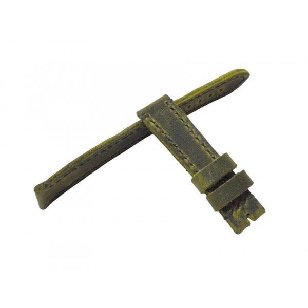 Deri Saat Kordonu 18x16mm Limon Crazy Deri Kordon Handmade Leather Watch Band