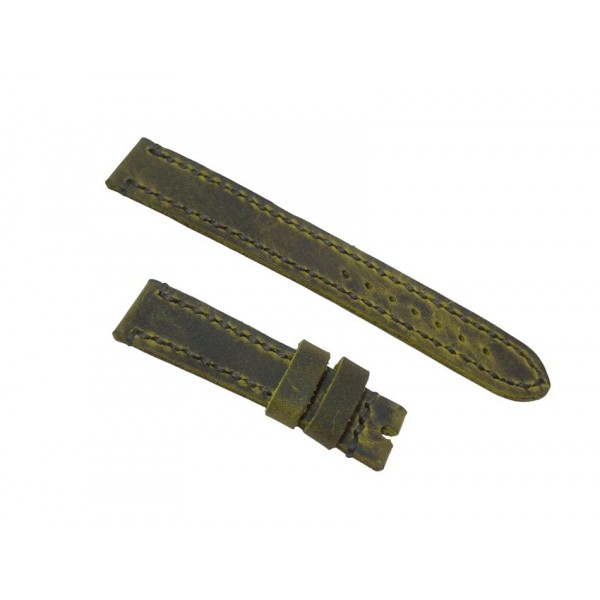 Deri Saat Kordonu 18x16mm Limon Crazy Deri Kordon Handmade Leather Watch Band