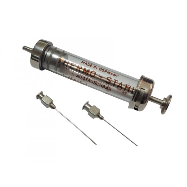 Vintage Thermo-Stahl Şırınga Enjeksiyon 5ml Made in Germany