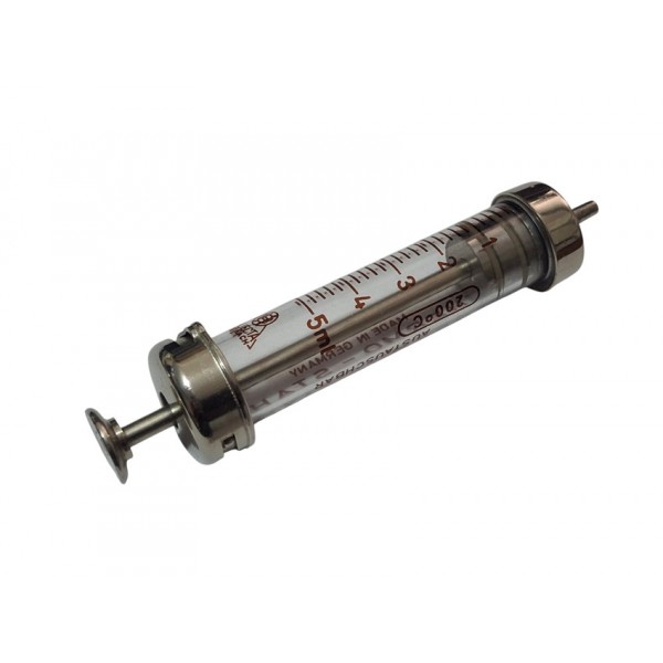 Vintage Thermo-Stahl Şırınga Enjeksiyon 5ml Made in Germany