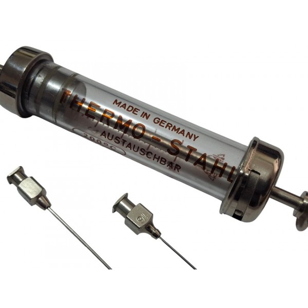 Vintage Thermo-Stahl Şırınga Enjeksiyon 5ml Made in Germany