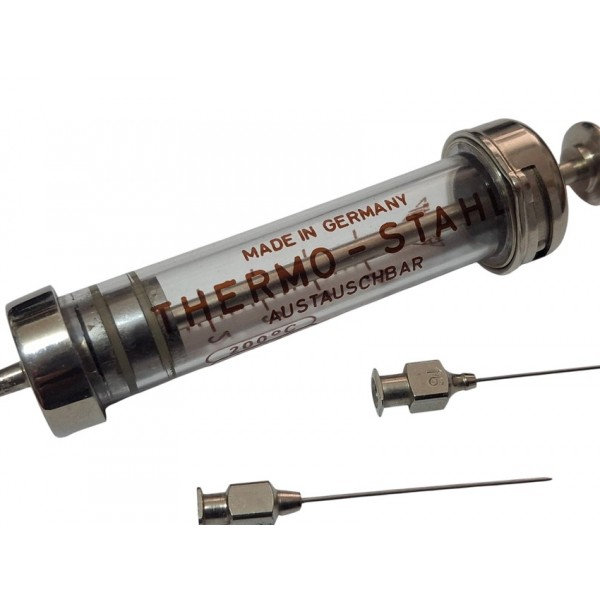 Vintage Thermo-Stahl Şırınga Enjeksiyon 5ml Made in Germany