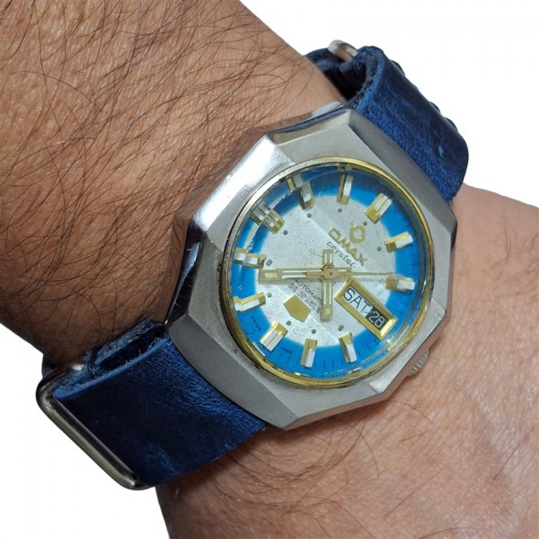 Omax Saat Omax Otomatik Kol Saati Vintage Omax Crystal Automatic 25 Jewels Watch