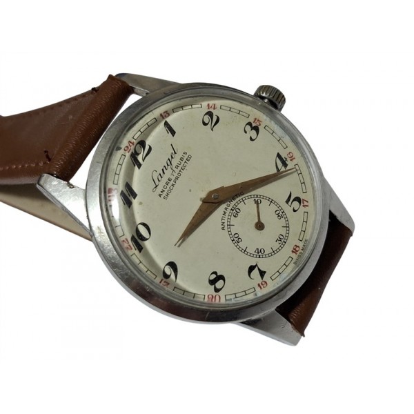 Lancel Saat Lancel Kurmalı Kol Saati Vintage Lancel Mechanical Swiss Watch 1950s