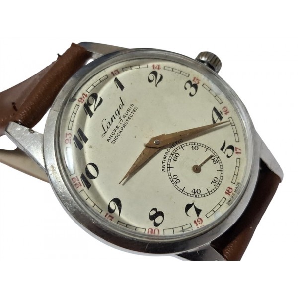 Lancel Saat Lancel Kurmalı Kol Saati Vintage Lancel Mechanical Swiss Watch 1950s