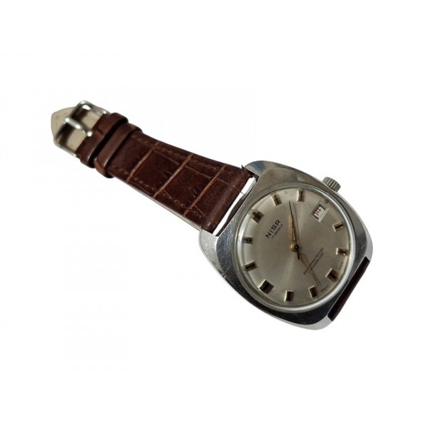 Nisr Saat Nisr Kurmalı Kol Saati Vintage Nisr 17 Jewels Mechanical Swiss Watch 1960s
