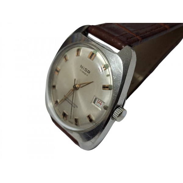 Nisr Saat Nisr Kurmalı Kol Saati Vintage Nisr 17 Jewels Mechanical Swiss Watch 1960s