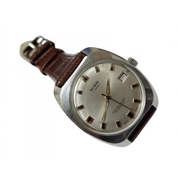 Nisr Saat Nisr Kurmalı Kol Saati Vintage Nisr 17 Jewels Mechanical Swiss Watch 1960s