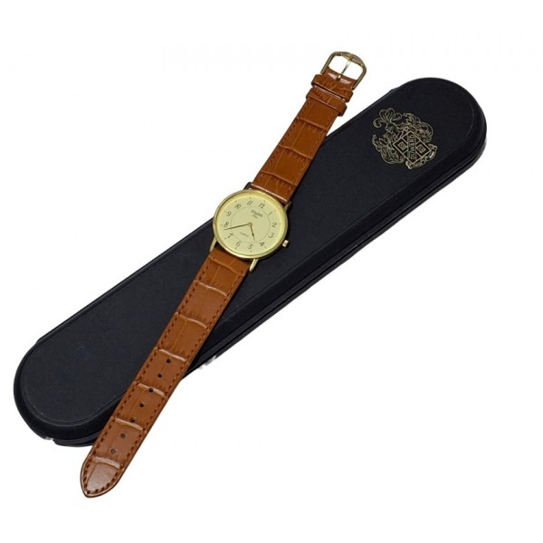 Duward Saat Duward Kol Saati Vintage Duward Swiss Quartz Watch 10 Micron Gold Plated in Box