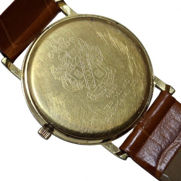 Duward Saat Duward Kol Saati Vintage Duward Swiss Quartz Watch 10 Micron Gold Plated in Box