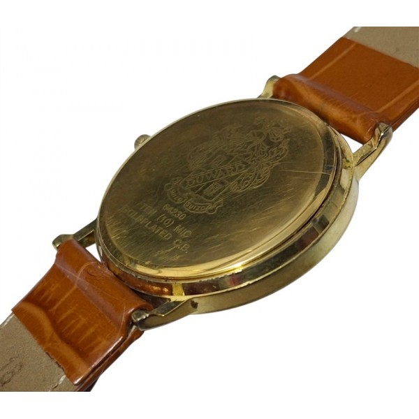 Duward Saat Duward Kol Saati Vintage Duward Swiss Quartz Watch 10 Micron Gold Plated in Box