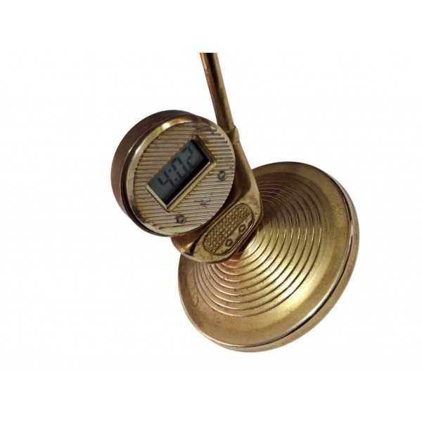 Golf Form Dijital Masa Saati Pirinç Masa Saati Prinç Dijital Saat Solid Brass Digital Table Watch