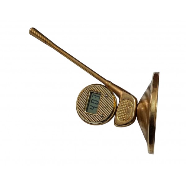 Golf Form Dijital Masa Saati Pirinç Masa Saati Prinç Dijital Saat Solid Brass Digital Table Watch