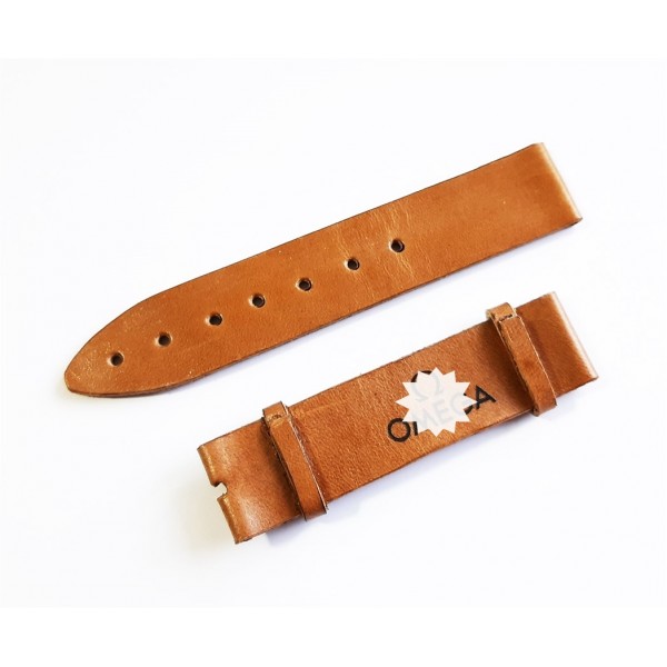 Omega Kordon Uyumlu Birebir Deri Saat Kordonu Kayış 19mm Taba
