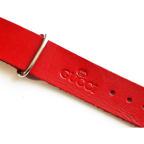 22mm Deri Nato Gucci Nato Kordon Zulu Kordon Saat Kayışı Kırmızı Nato Watch Strap Zulu Strap Red
