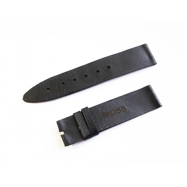 Hugo Boss Uyumlu Deri Kordon 19mm Siyah Saat Kayışı 