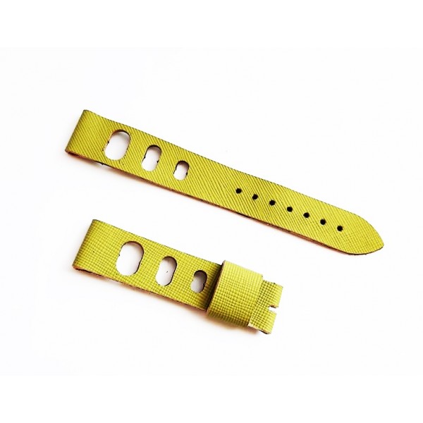 El Yapımı Deri Kordon Diver Kordon Rally Kordon Su Yeşili 18mm Handmade Watch Strap Watch Band Green